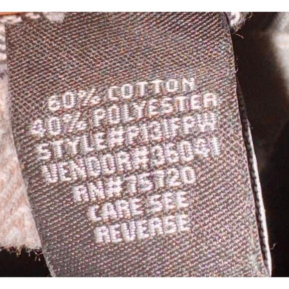 Outpost Plaid Button Down Men's Size Medium Brown Blue Diamond Pattern Fall Warm - Picture 7 of 9